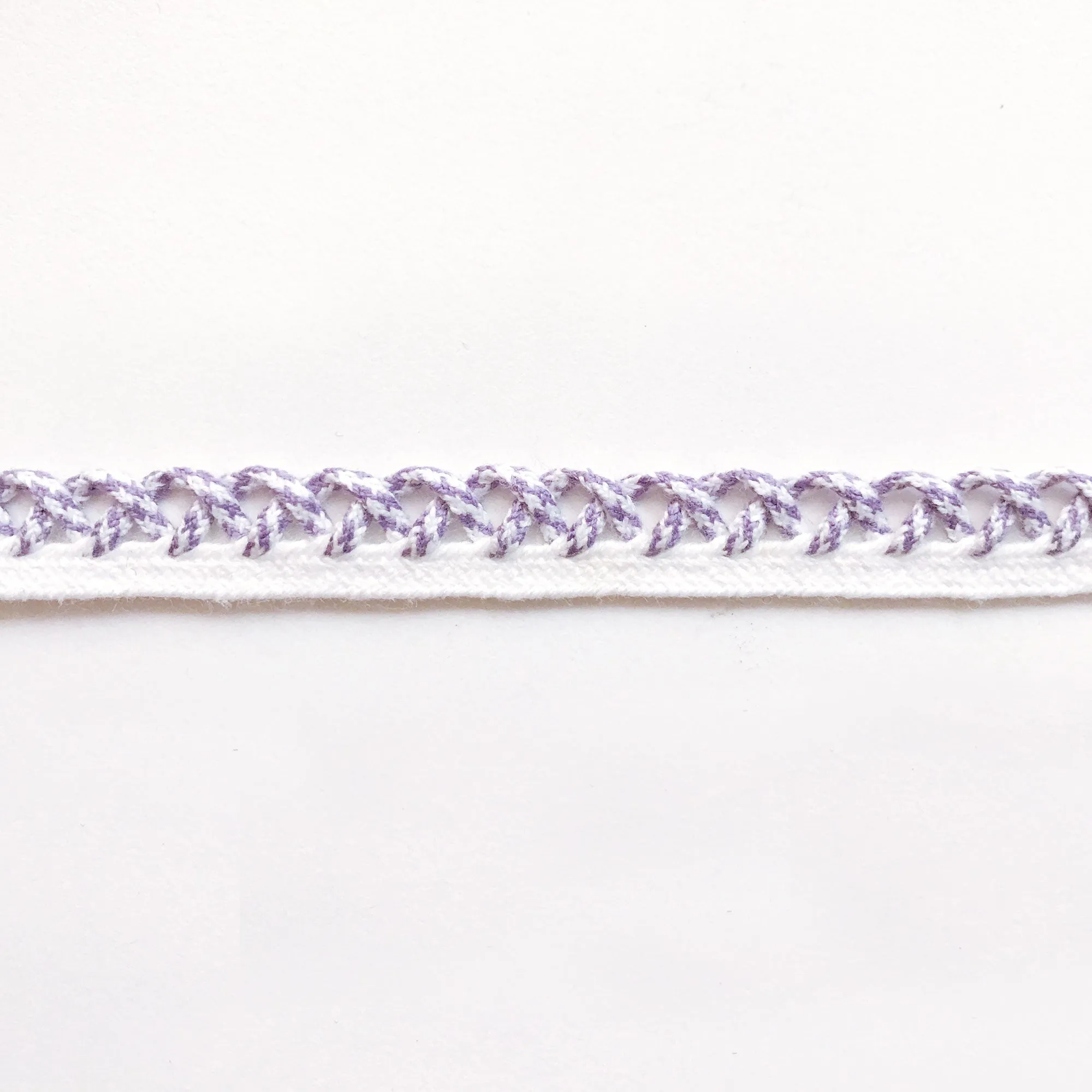 Lilac and White High Quality Decorative Loop Trim by the yard