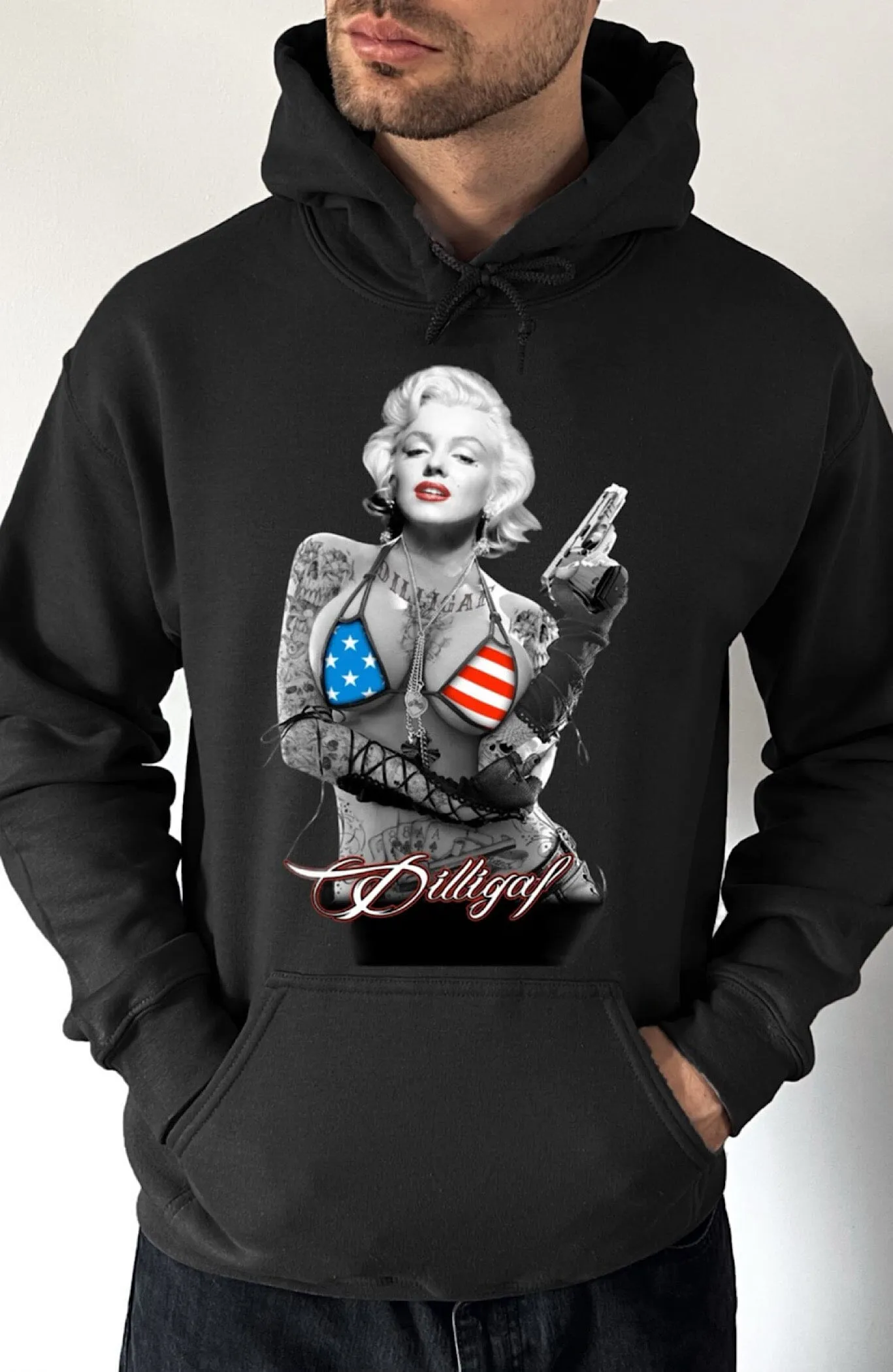 Marilyn Pissed Off Attitude Pullover Hoodie