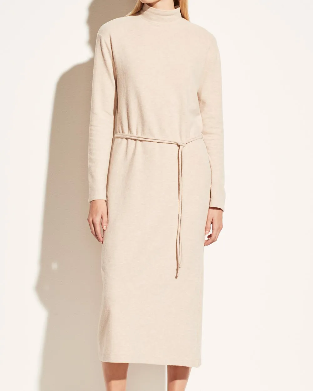 Marzipan Long Sleeve Turtleneck Midi Dress