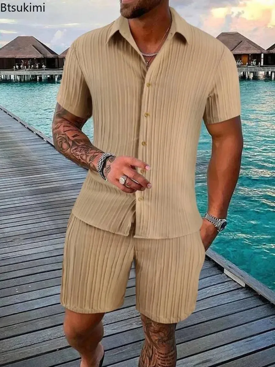 Men's Beach Casual Shorts Set