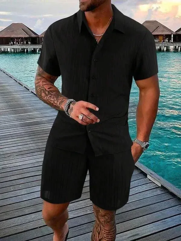 Men's Beach Casual Shorts Set