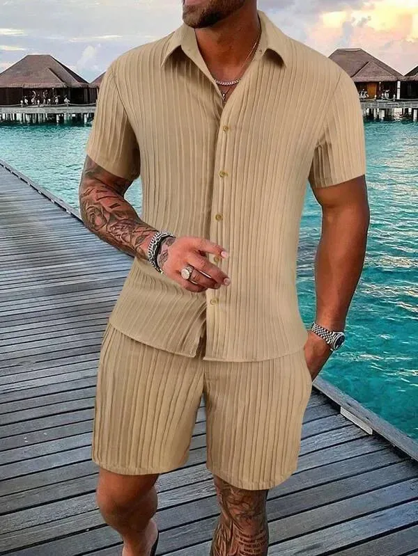 Men's Beach Casual Shorts Set