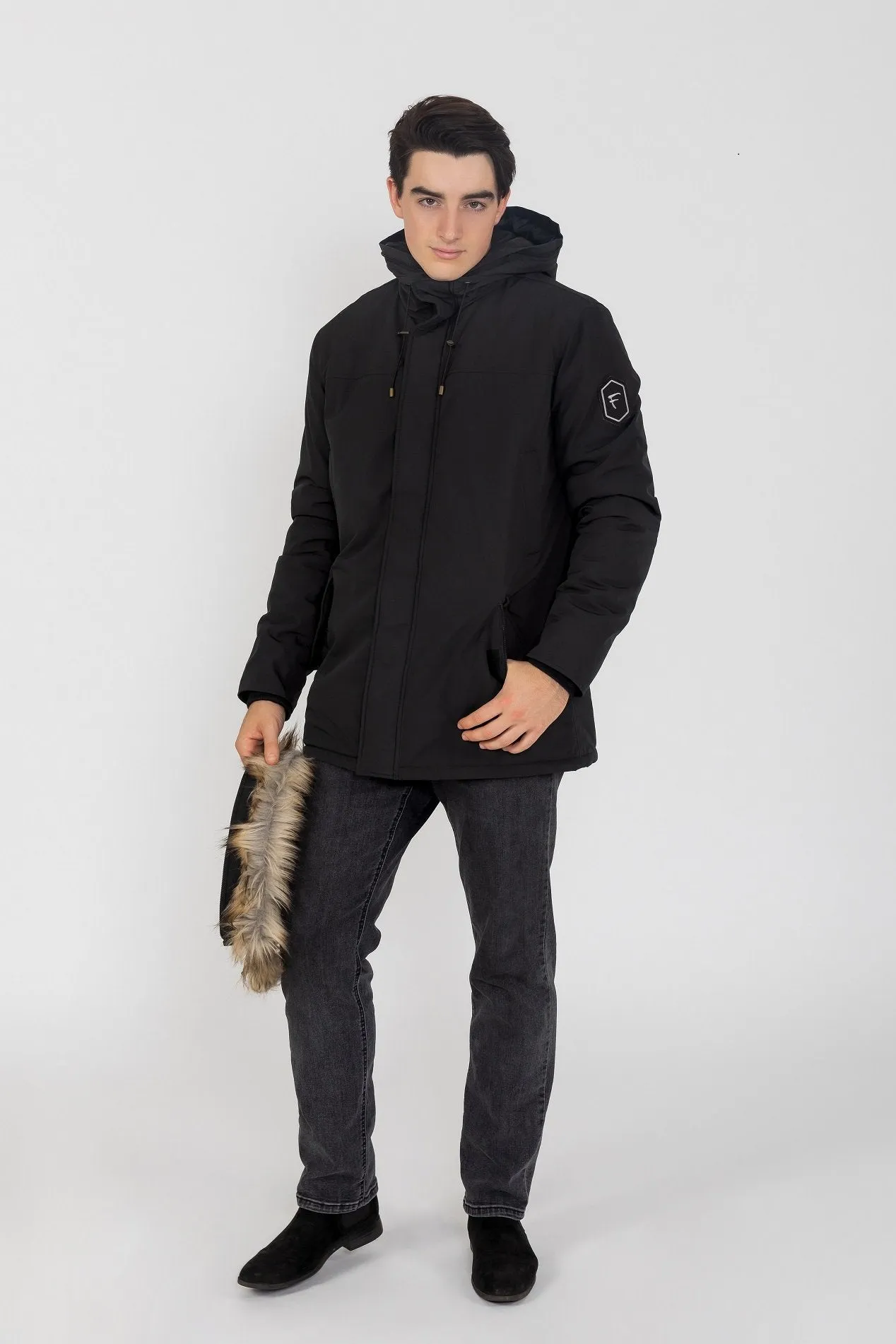 Men's Hudson Ultra Lite Hooded Winter Parka Coat