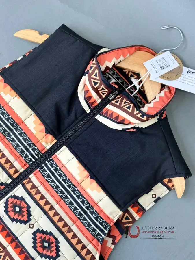 Men's Montana Orange Aztec Vest