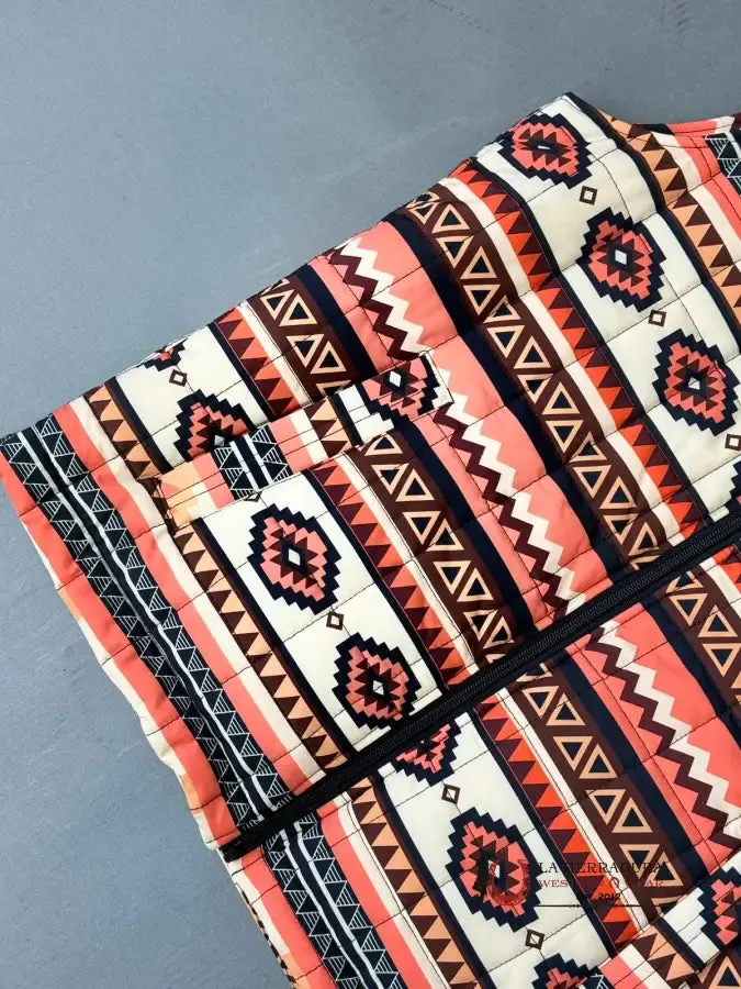 Men's Montana Orange Aztec Vest