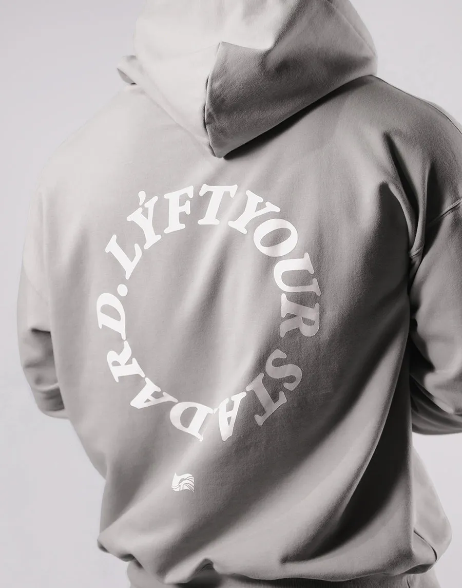 Message Ring Stretch Warm Pullover Hoodie - Grey