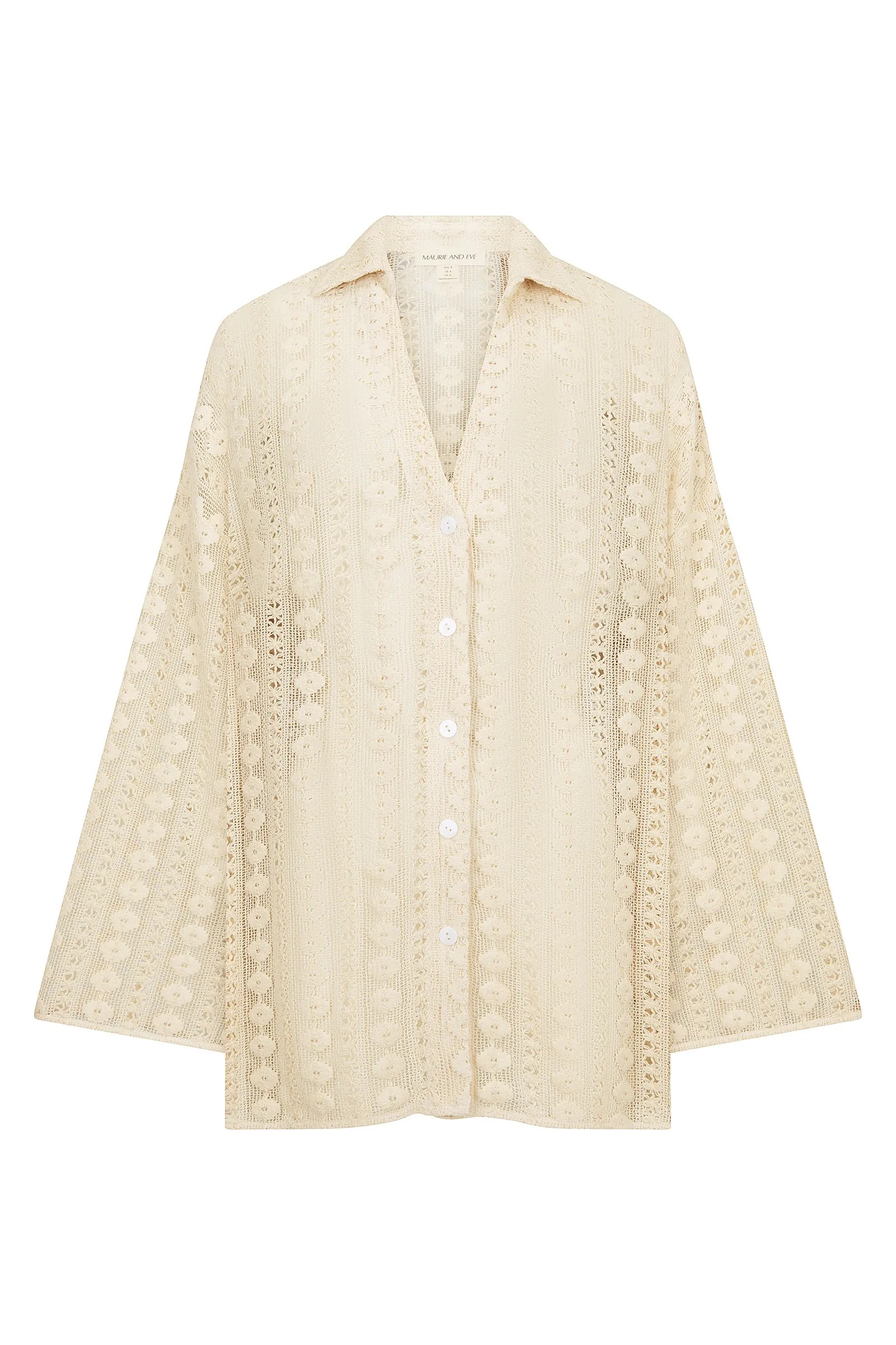 MINDS EYE LACE SHIRT - CREAM