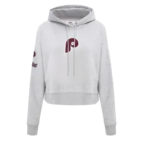 MLB PHILADELPHIA PHILLIES RETRO CLASSIC WOMEN'S CROPPED PO HOODIE (HEATHER GREY)