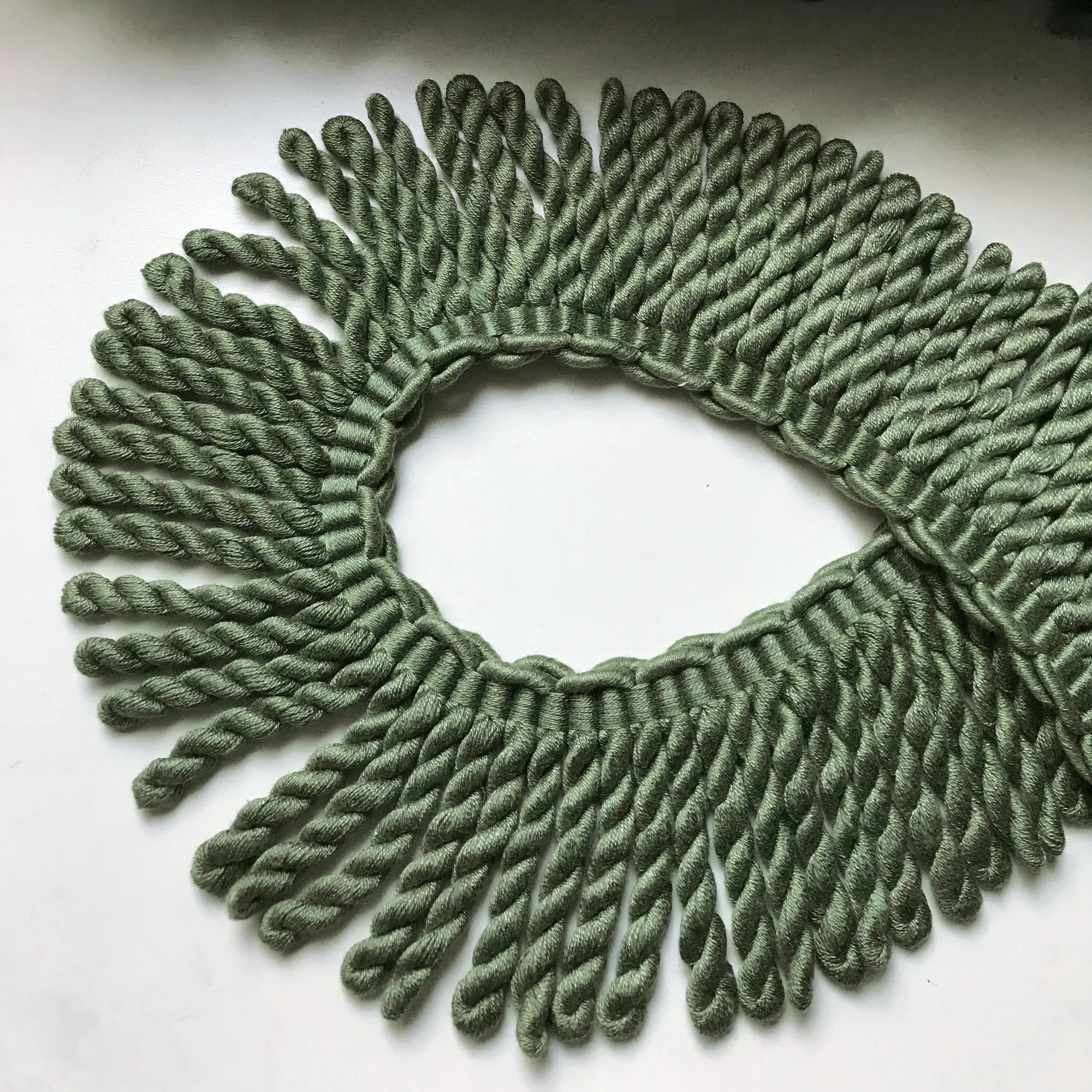 Moss Green High Quality Decorative Bullion Fringe Trim by the yard