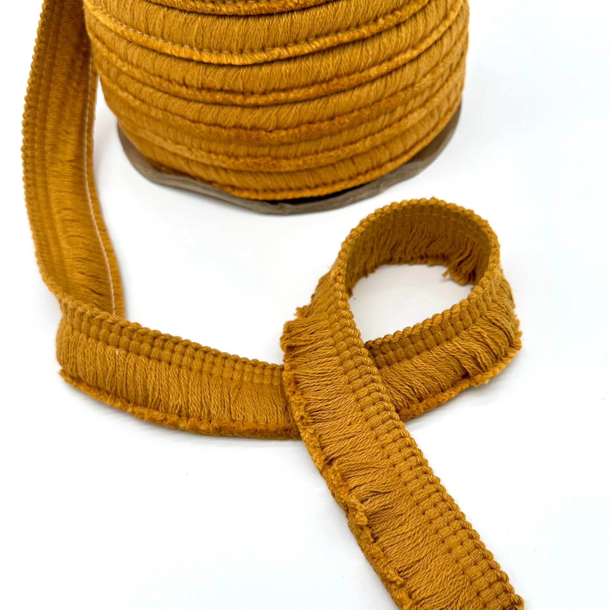 Mustard High Quality Decorative Brush Fringe Trim by the yard