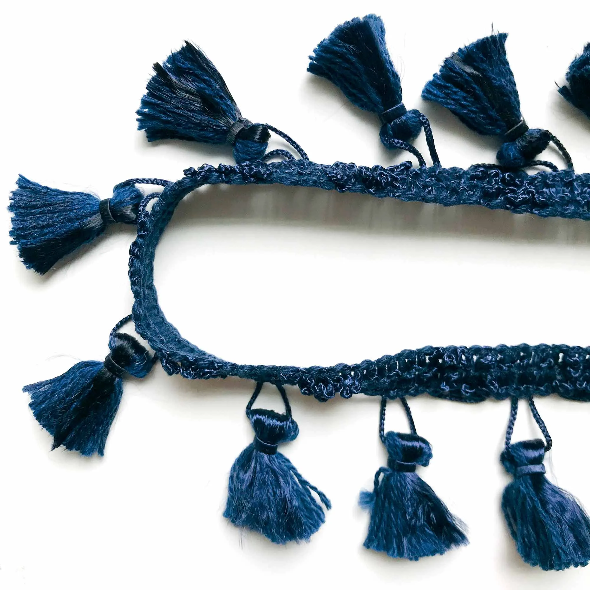 Navy Blue High Quality Decorative Tassel Trim by the yard