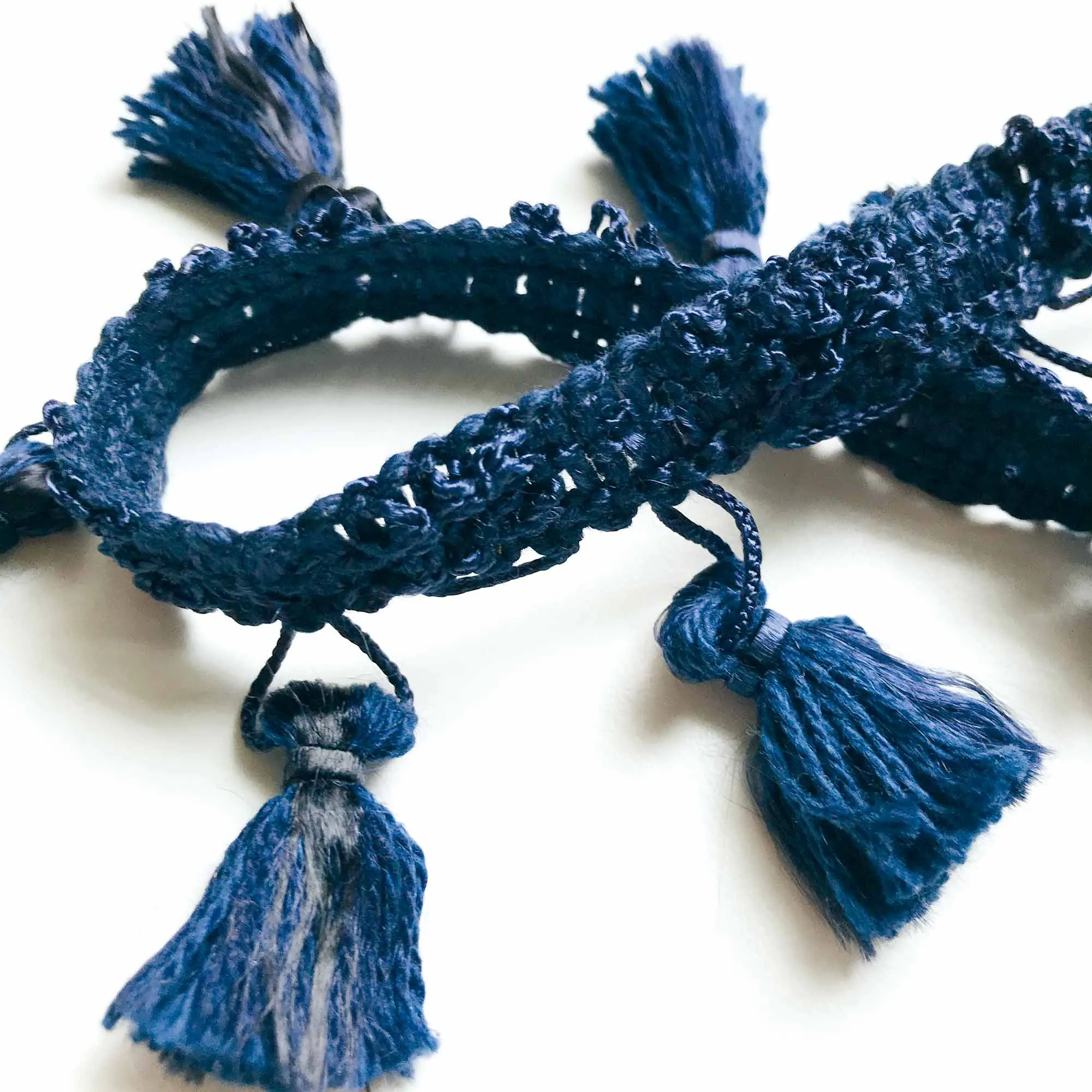 Navy Blue High Quality Decorative Tassel Trim by the yard