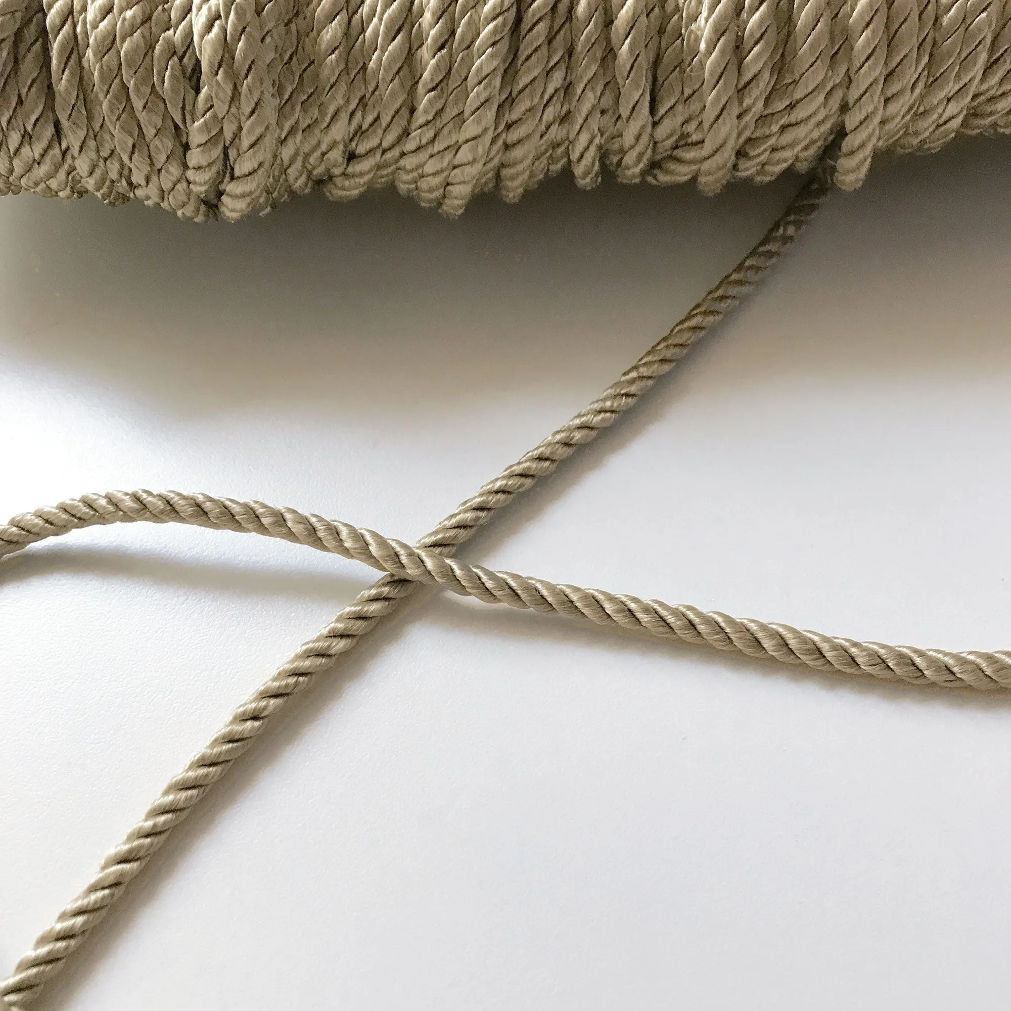 Neutral Khaki High Quality Decorative Cord Trim by the yard