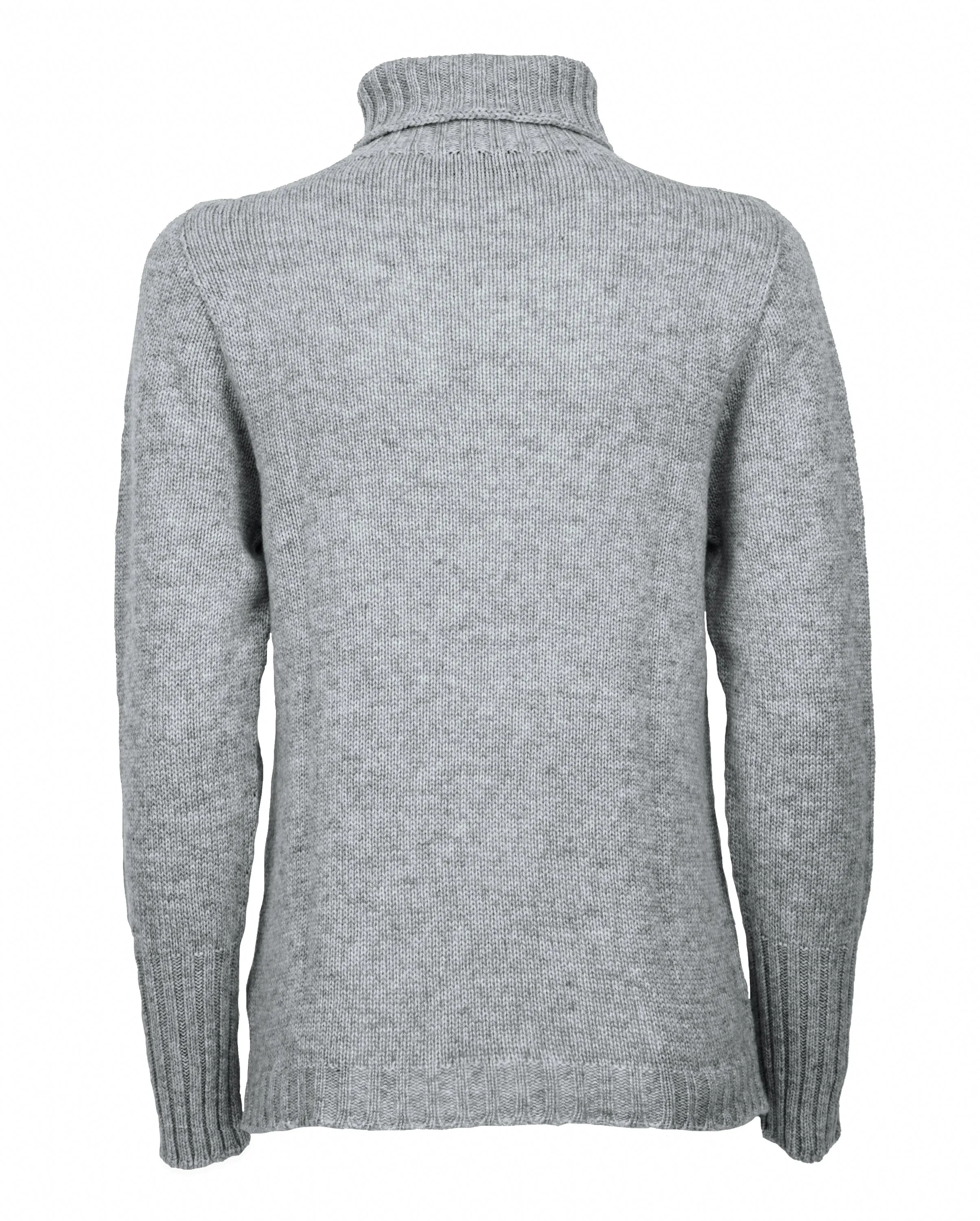 NEW FALL 24 - Women's Classic Cashmere Turtleneck Sweater Melange Gray