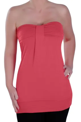 Nicole Sleeveless Ruched Strapless Top