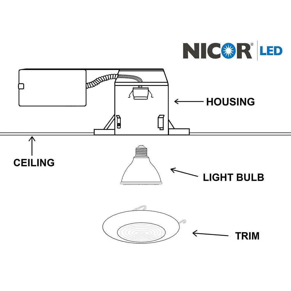 NICOR 4 in. Oil-Rubbed Bronze Recessed Shower Trim with Albalite Glass Lens