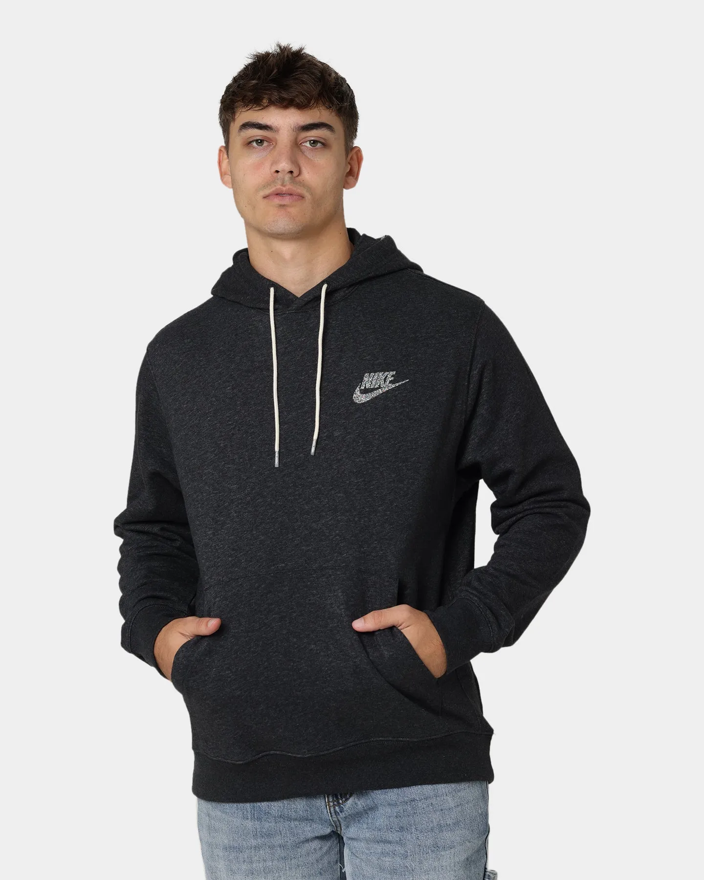 Nike Sportswear Fleece Pullover Hoodie Black/White