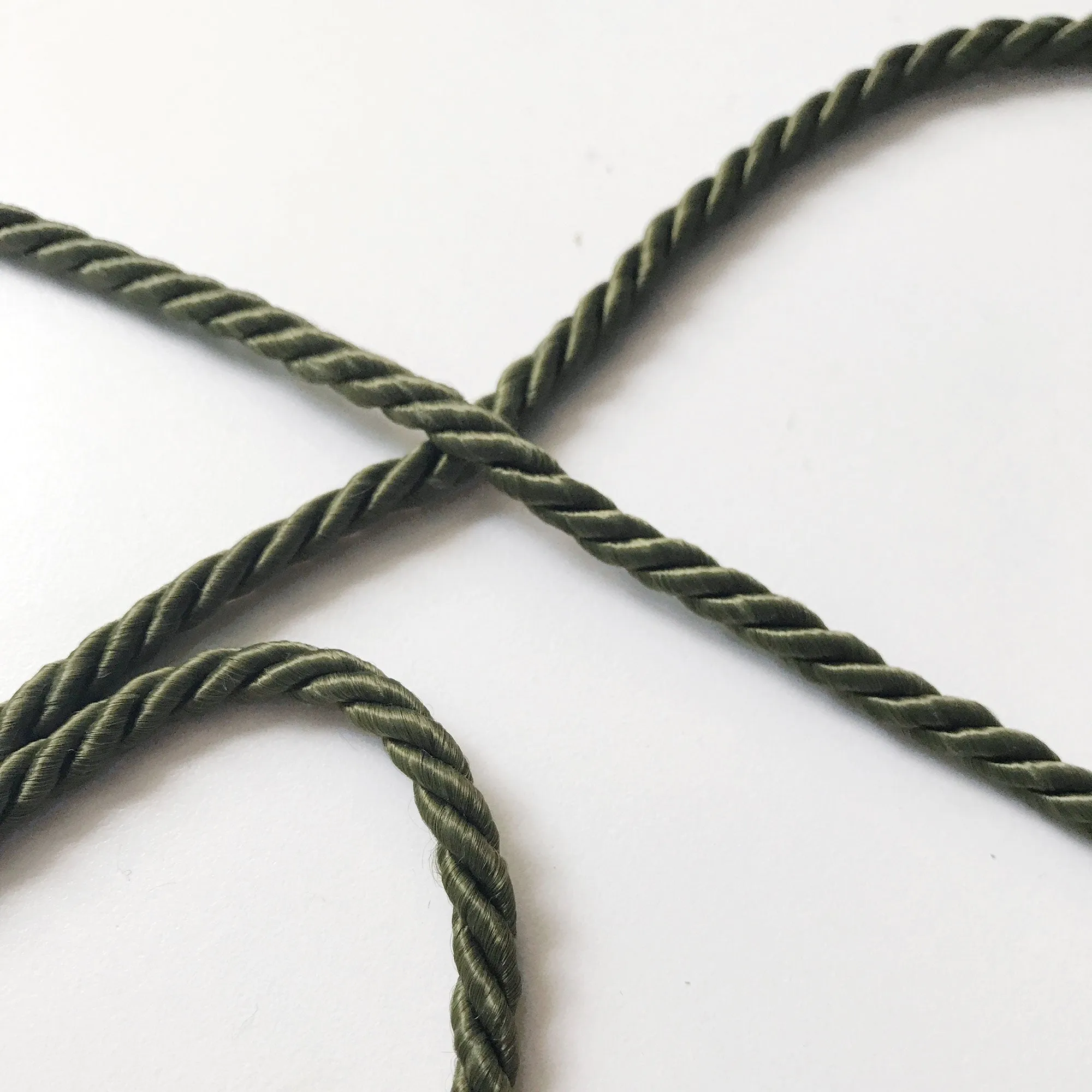 Olive Green High Quality Decorative Cord Trim by the yard