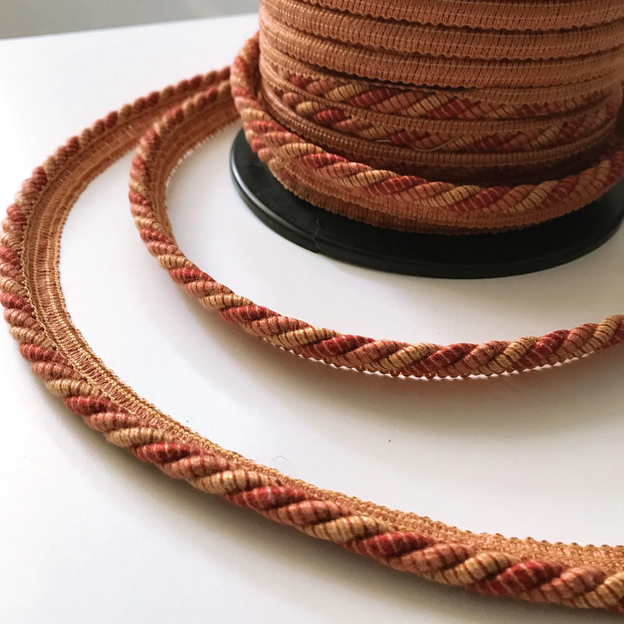 Orange and Scarlet High Quality Decorative Lip Cord Trim by the yard