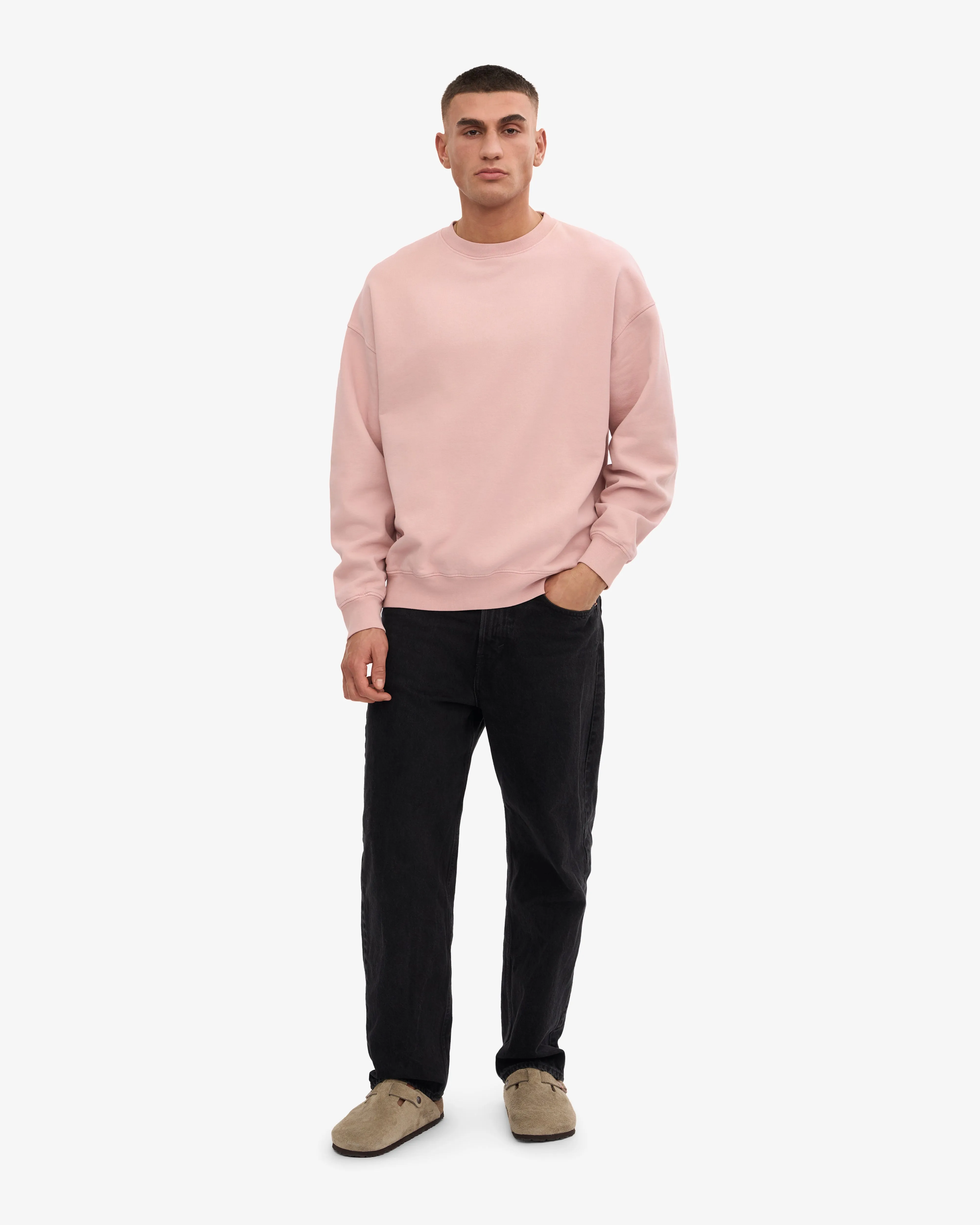 Organic Oversized Crew - Faded Pink