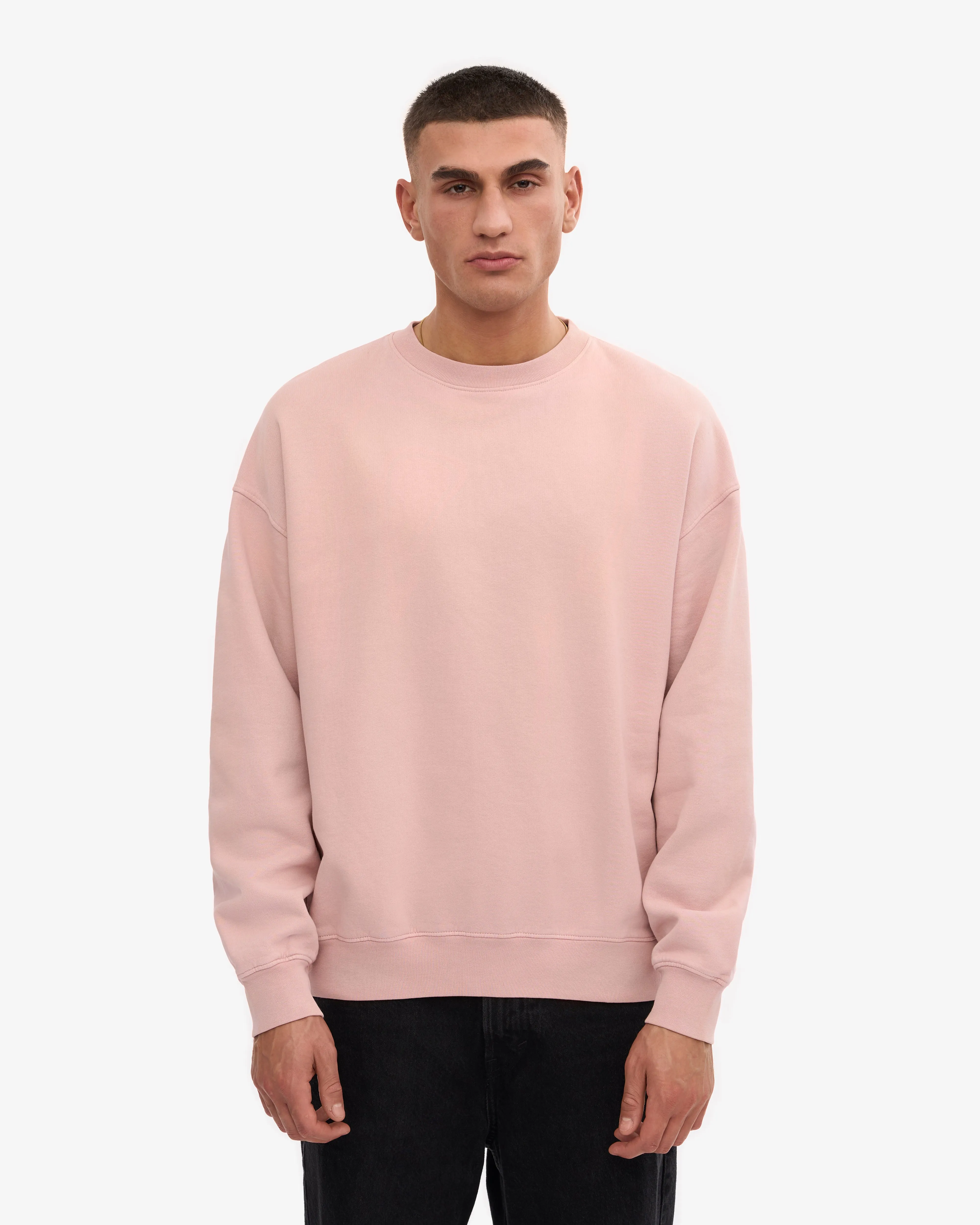 Organic Oversized Crew - Faded Pink