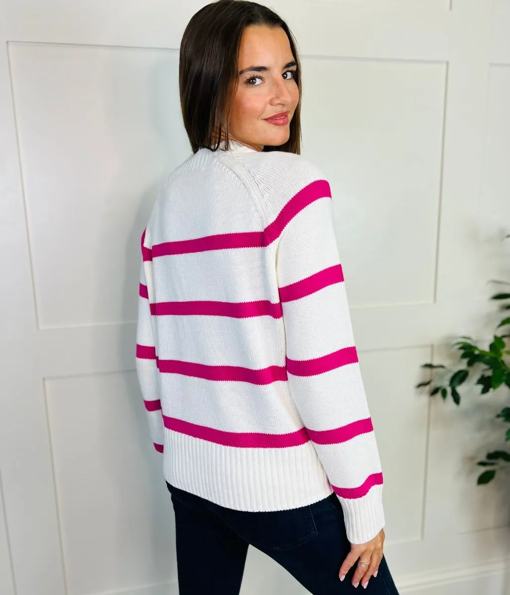 Pink Classic Striped Jumper