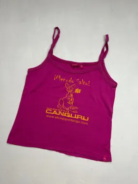 Pink  logo 90s y2k vintage cami top (XL)