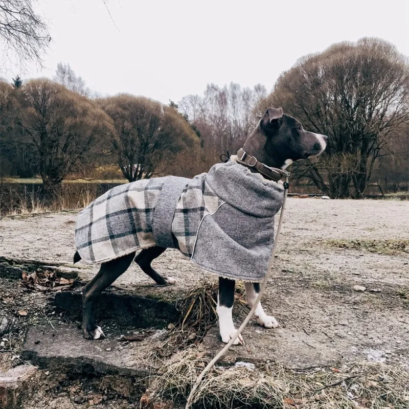 Plaid Hunting Lodge Large Dog Coat