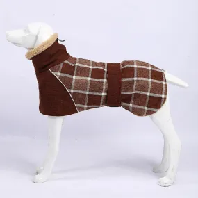 Plaid Hunting Lodge Large Dog Coat