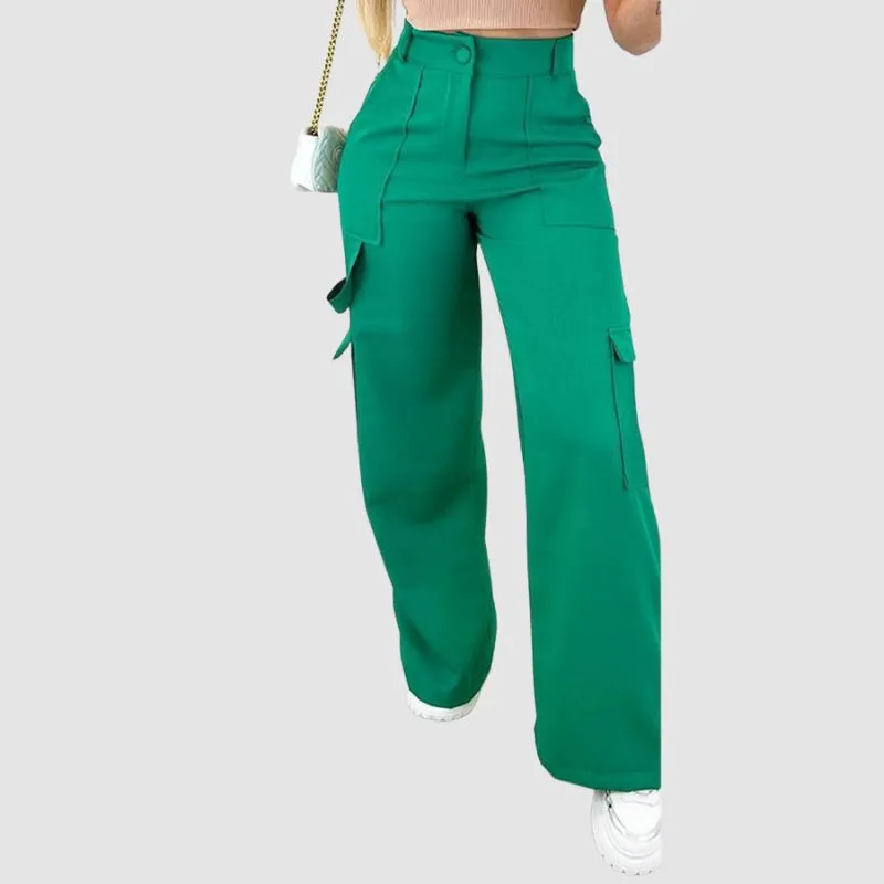 Pocket Patch High Waist Cargo Pants