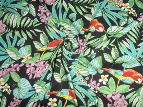 POLY CREPE SUMMER COOL FABRIC JUNGLE PRINT 44&quot;