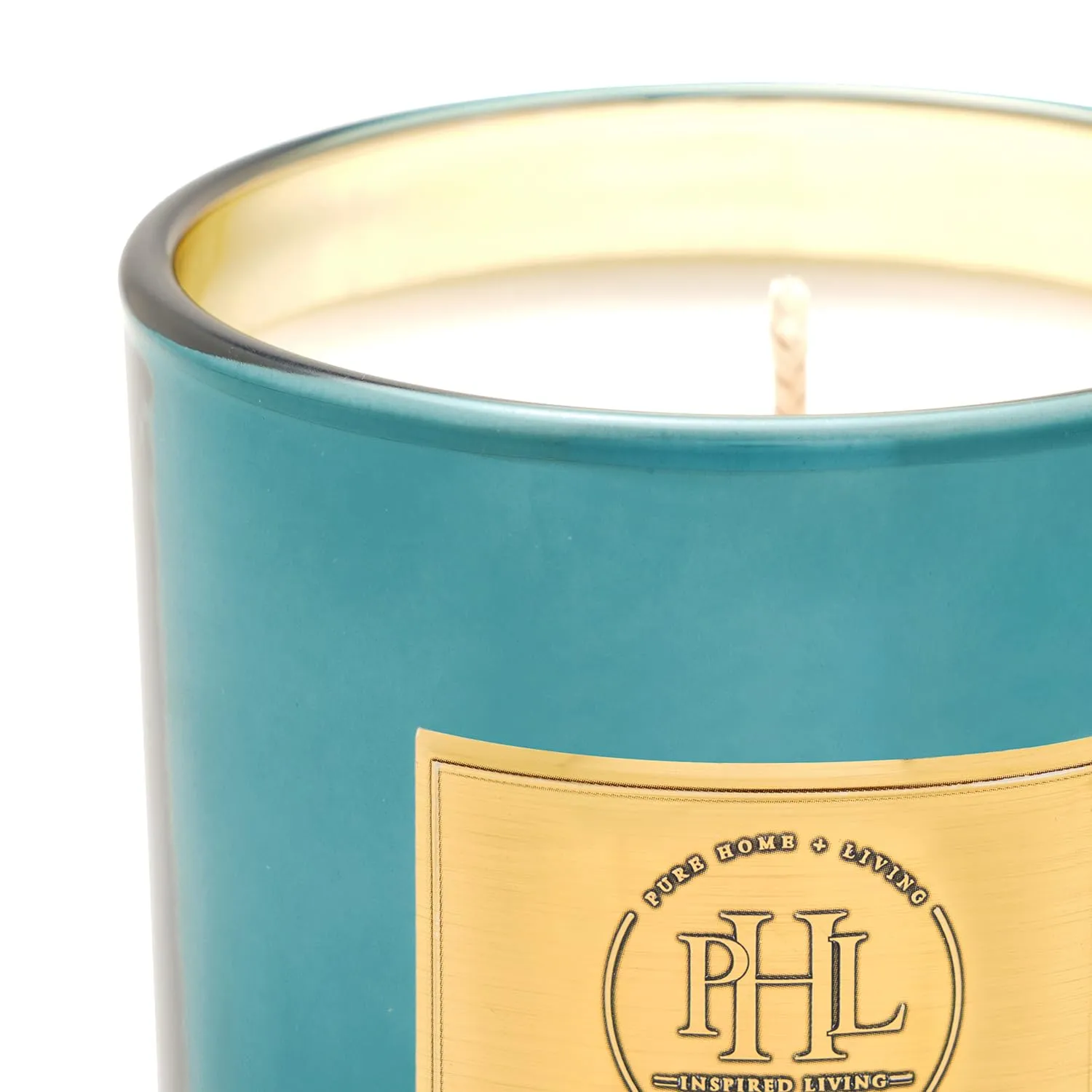 Pure Home   Living Rose and Summer Berry Scented Teal Wax Filled Jar Candle