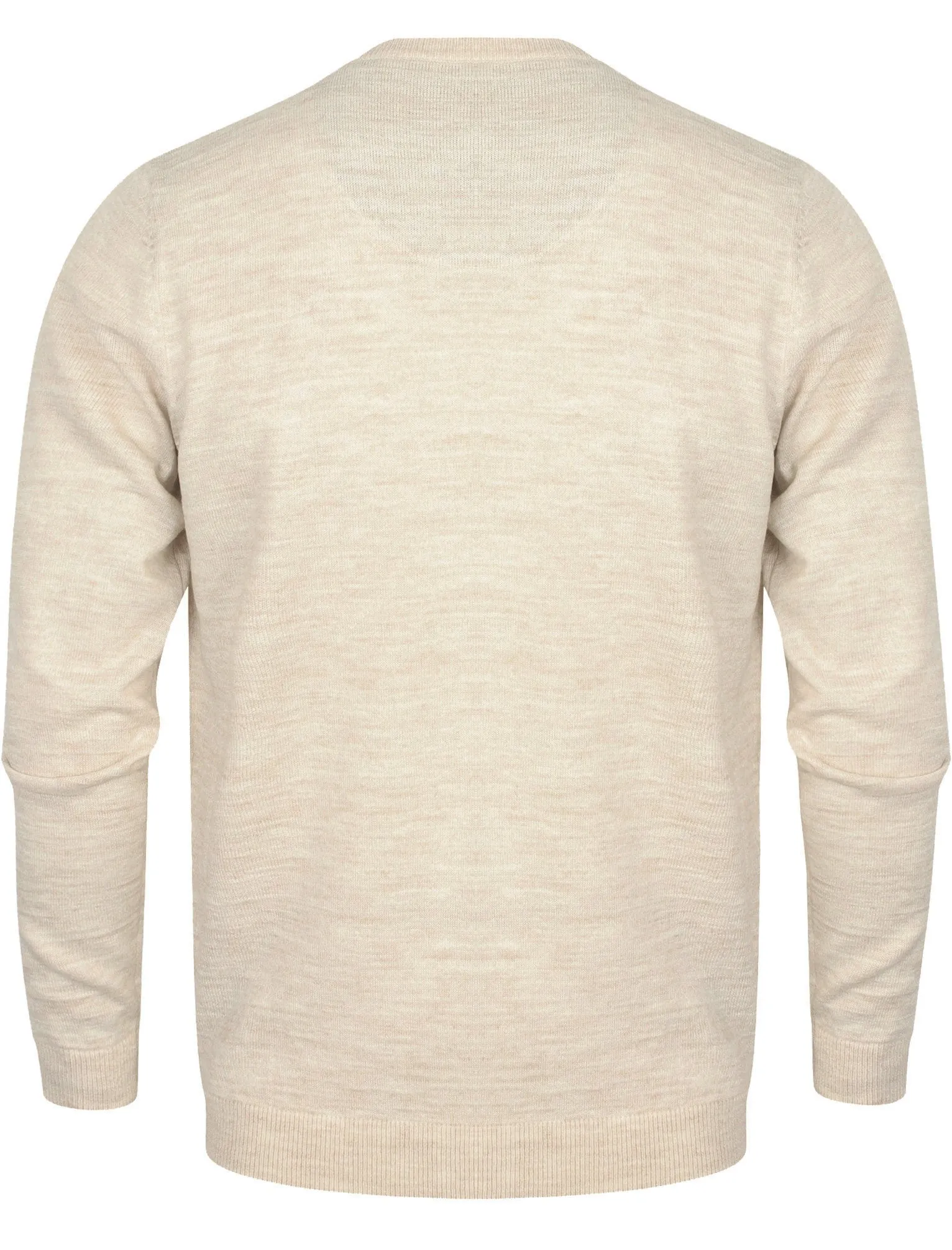 Quarters Wool Blend V Neck Jumper In Oatgrey Marl - Kensington Eastside