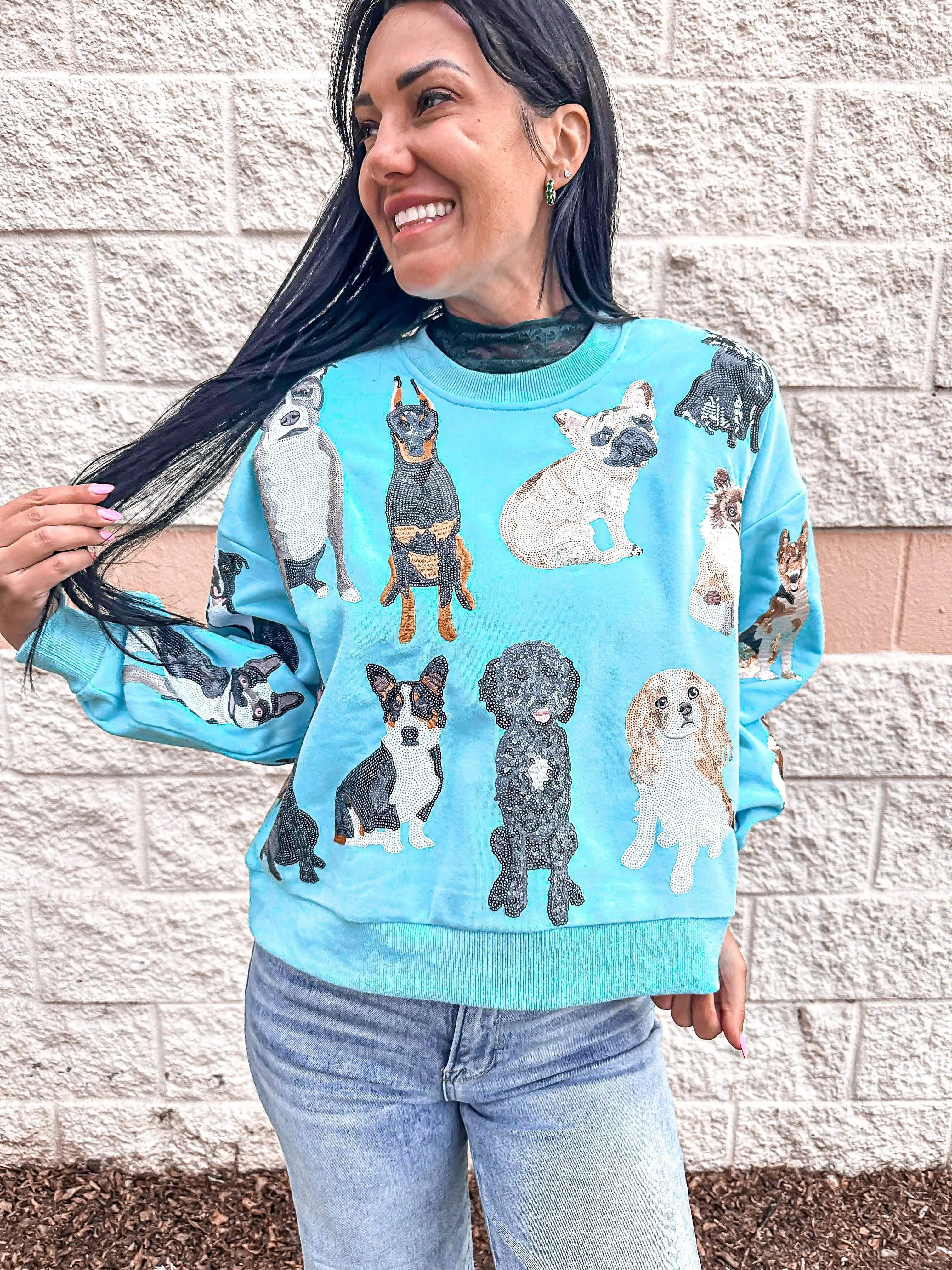 Queen Of Sparkles Lover Of Dogs Sweatshirt