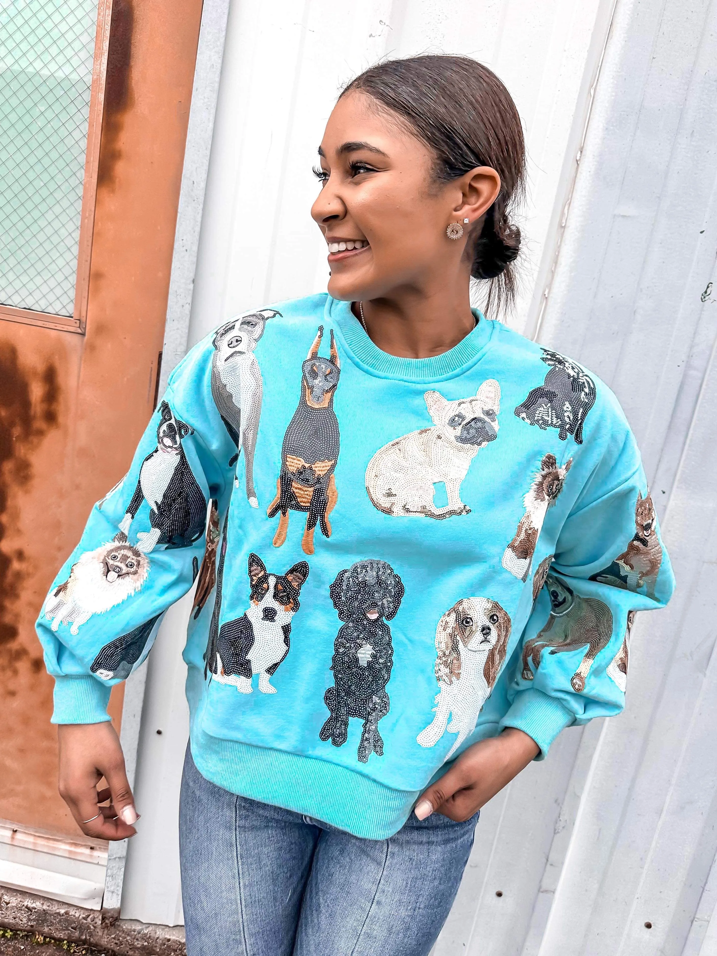 Queen Of Sparkles Lover Of Dogs Sweatshirt