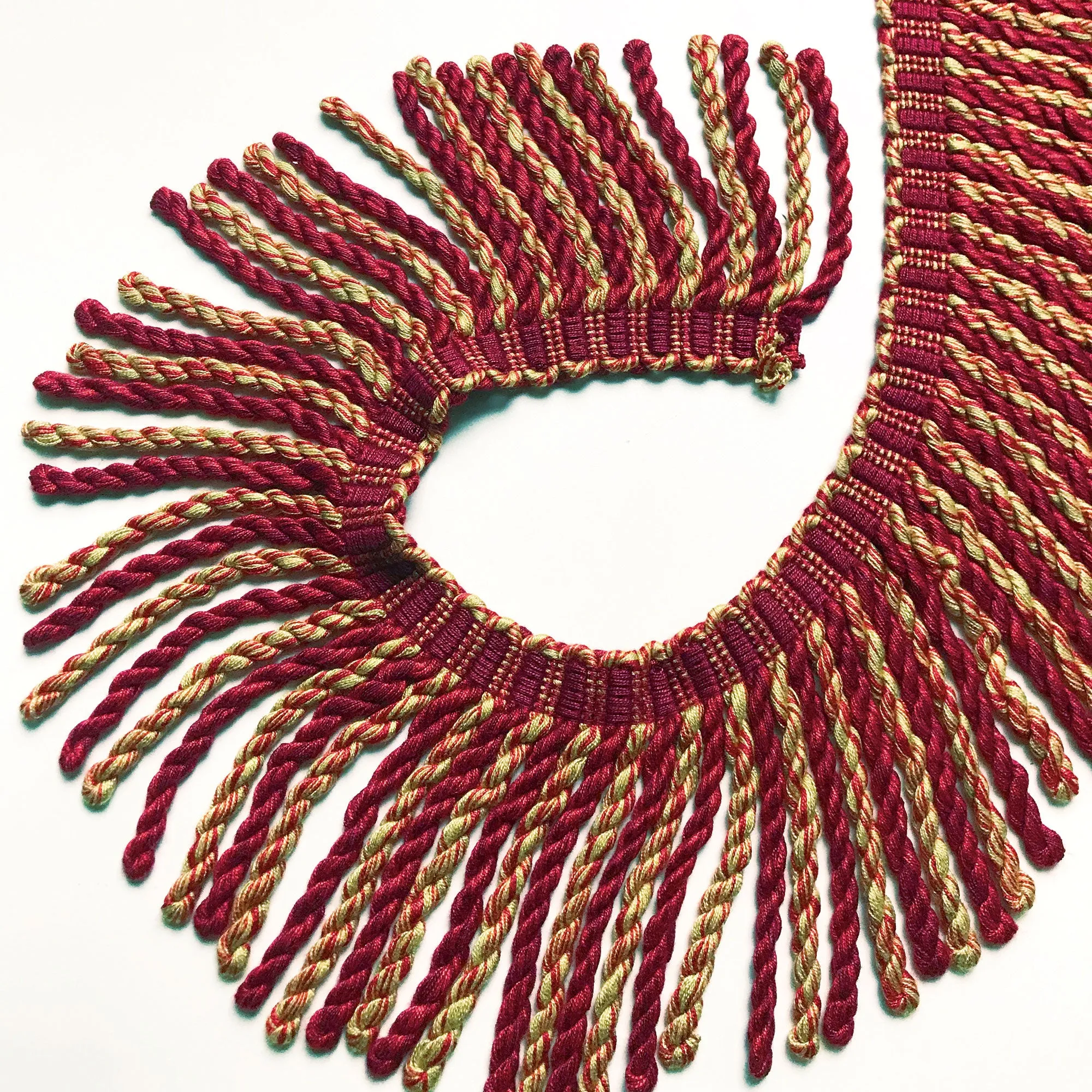 Red and Gold High Quality Decorative Bullion Fringe Trim by the yard