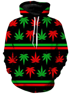 Red And Green Festive Bud Unisex Hoodie