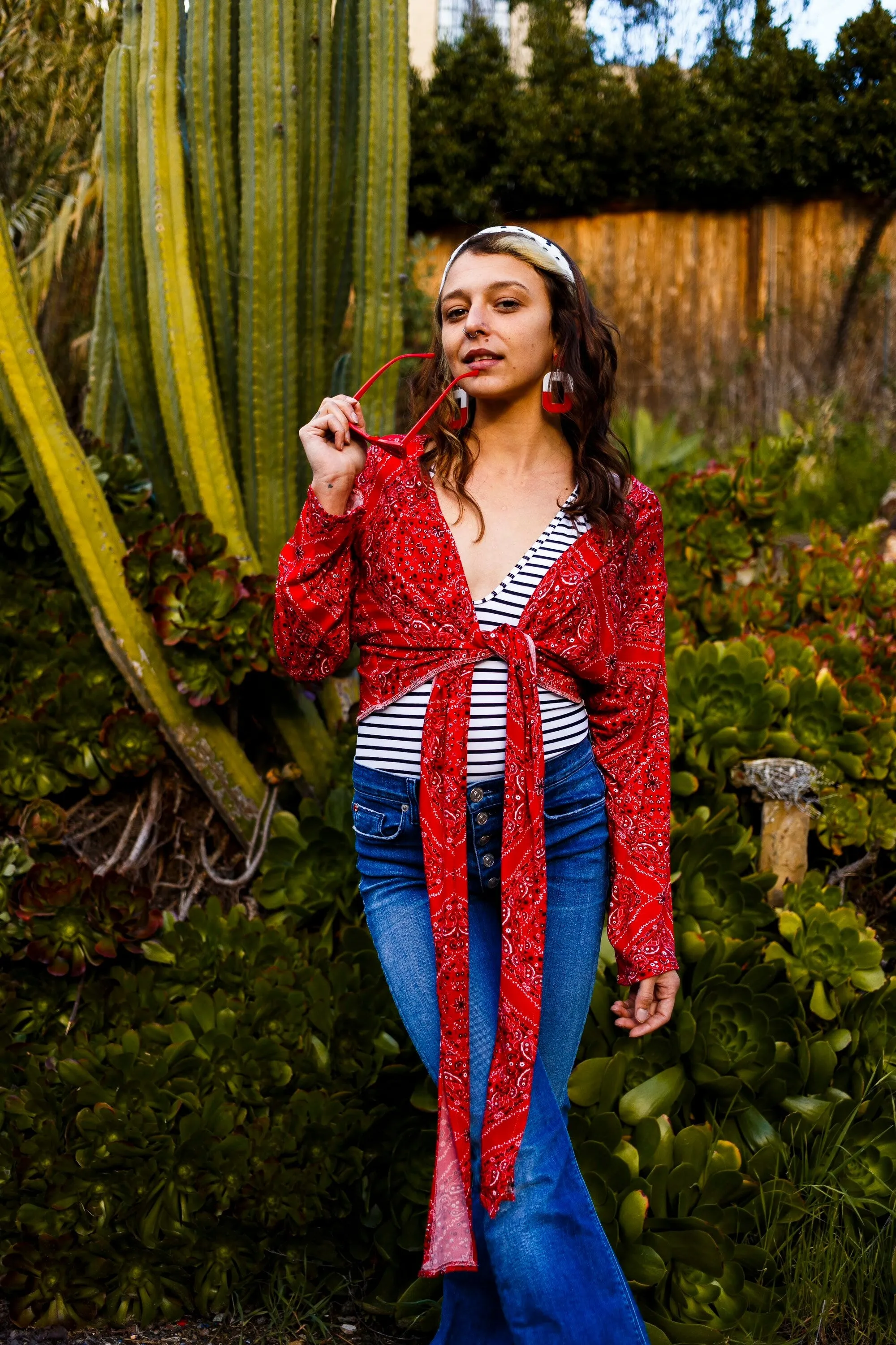 Red Bandana 2 Way Top