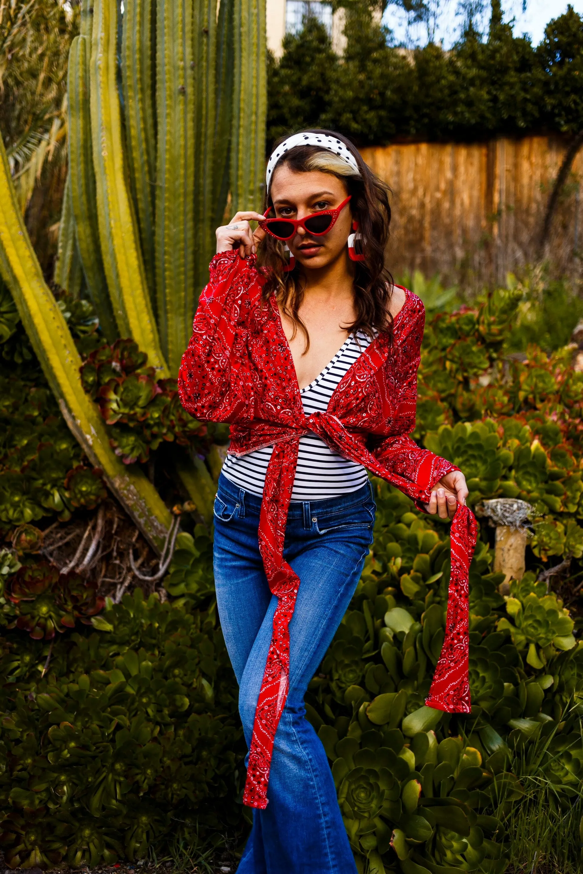 Red Bandana 2 Way Top