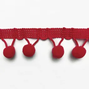 Red High Quality Decorative Ball Trim by the yard