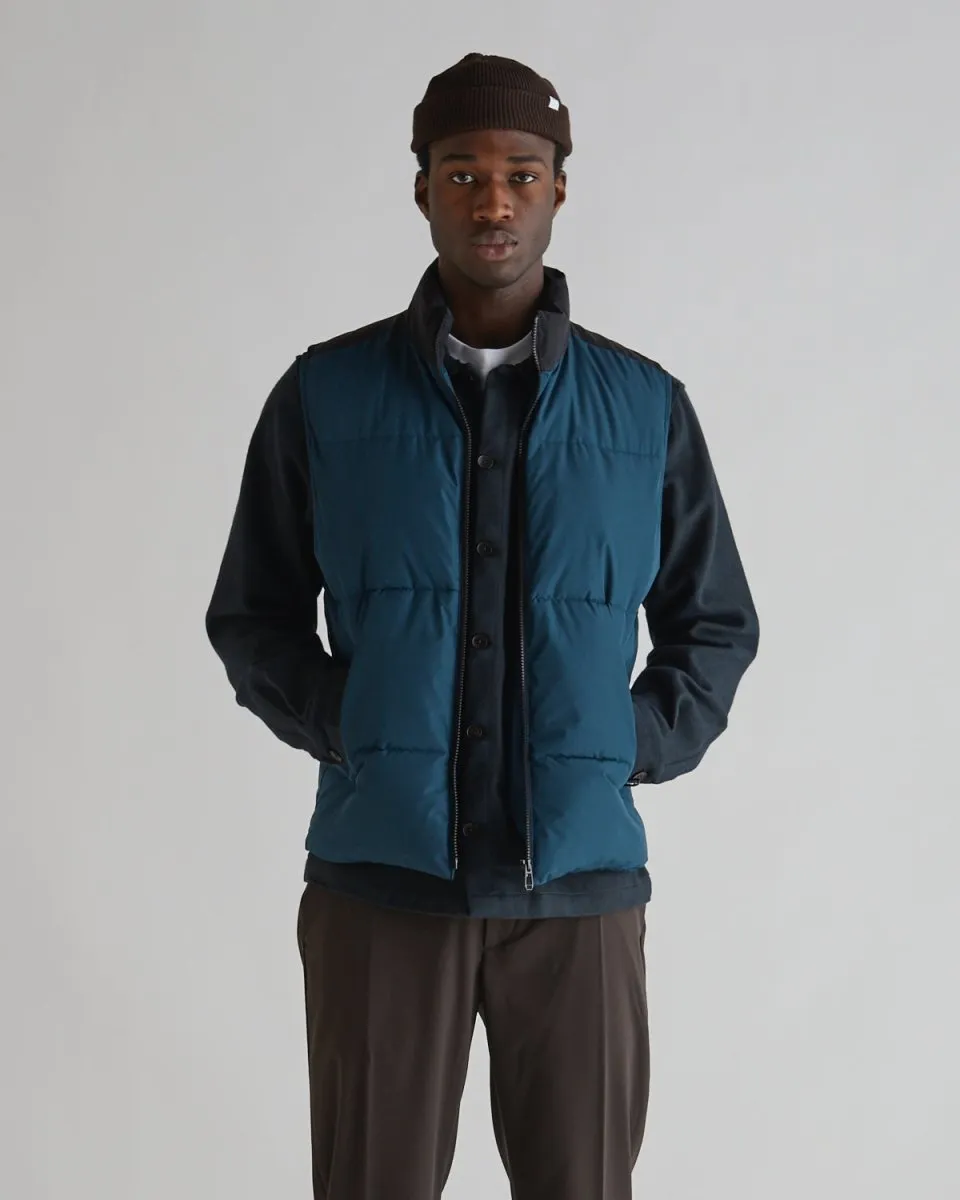 Reed Puff Vest - Granite Green