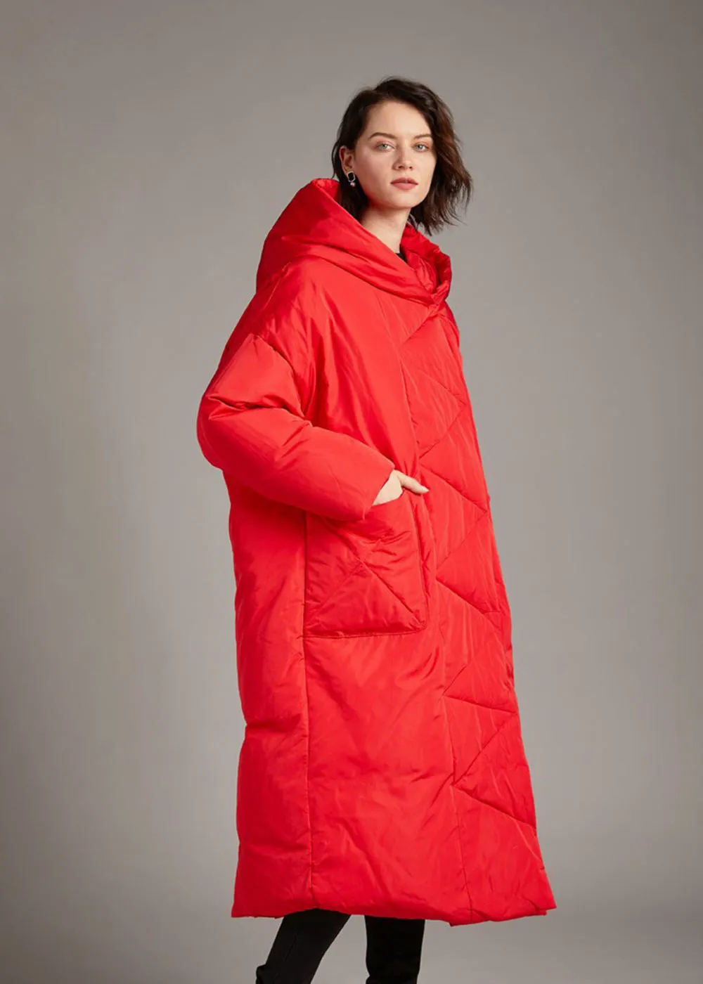 Relaxed Fit Storm Flap Hooded Down Puffer Parka