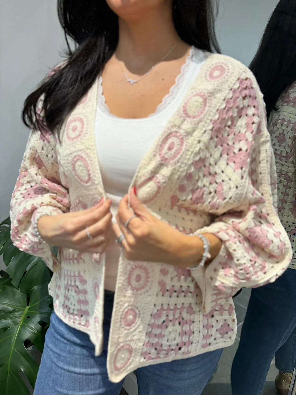 Rose Patchwork Crochet Jacket Holly