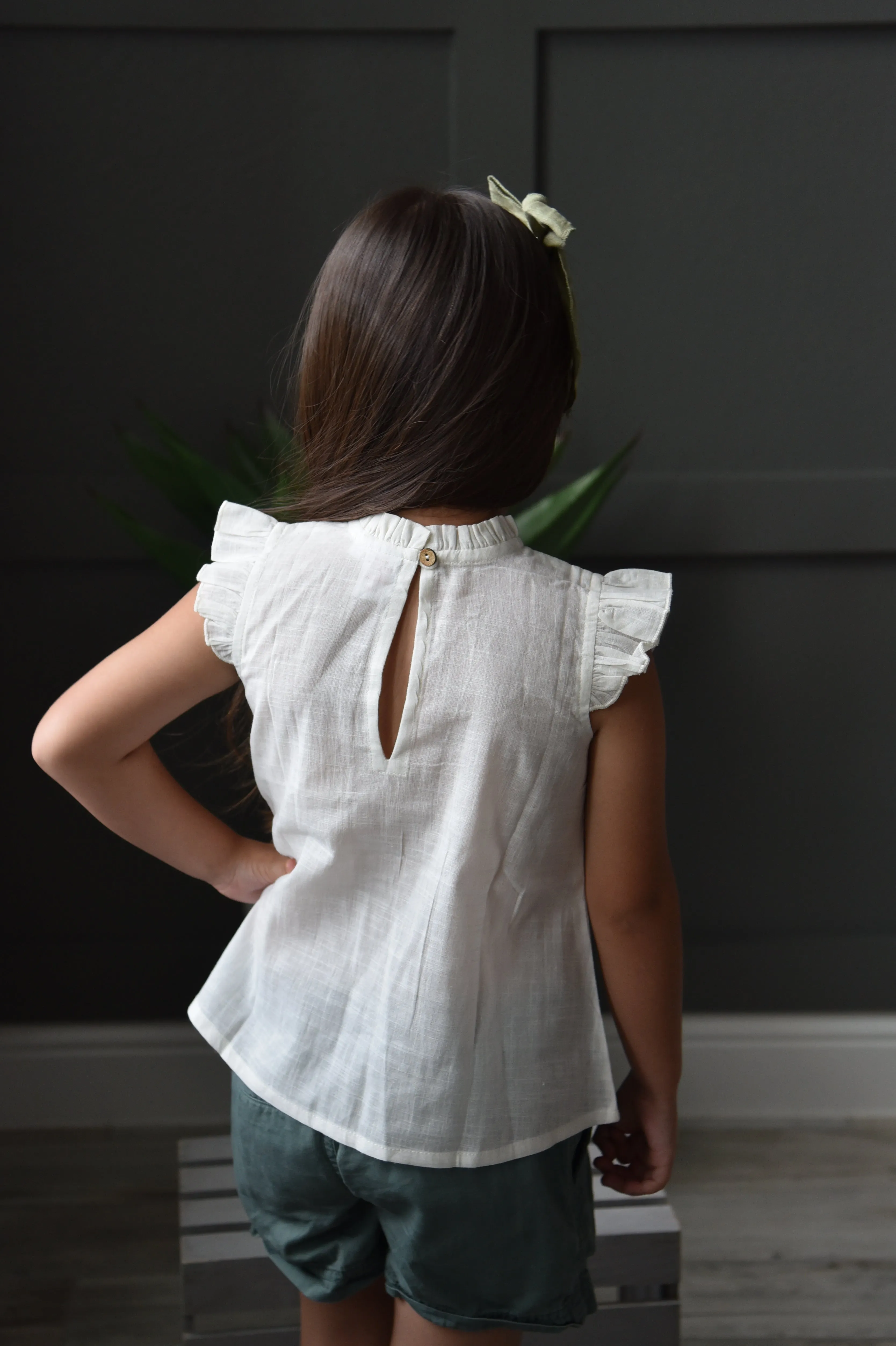 Ruffle Ivory Top