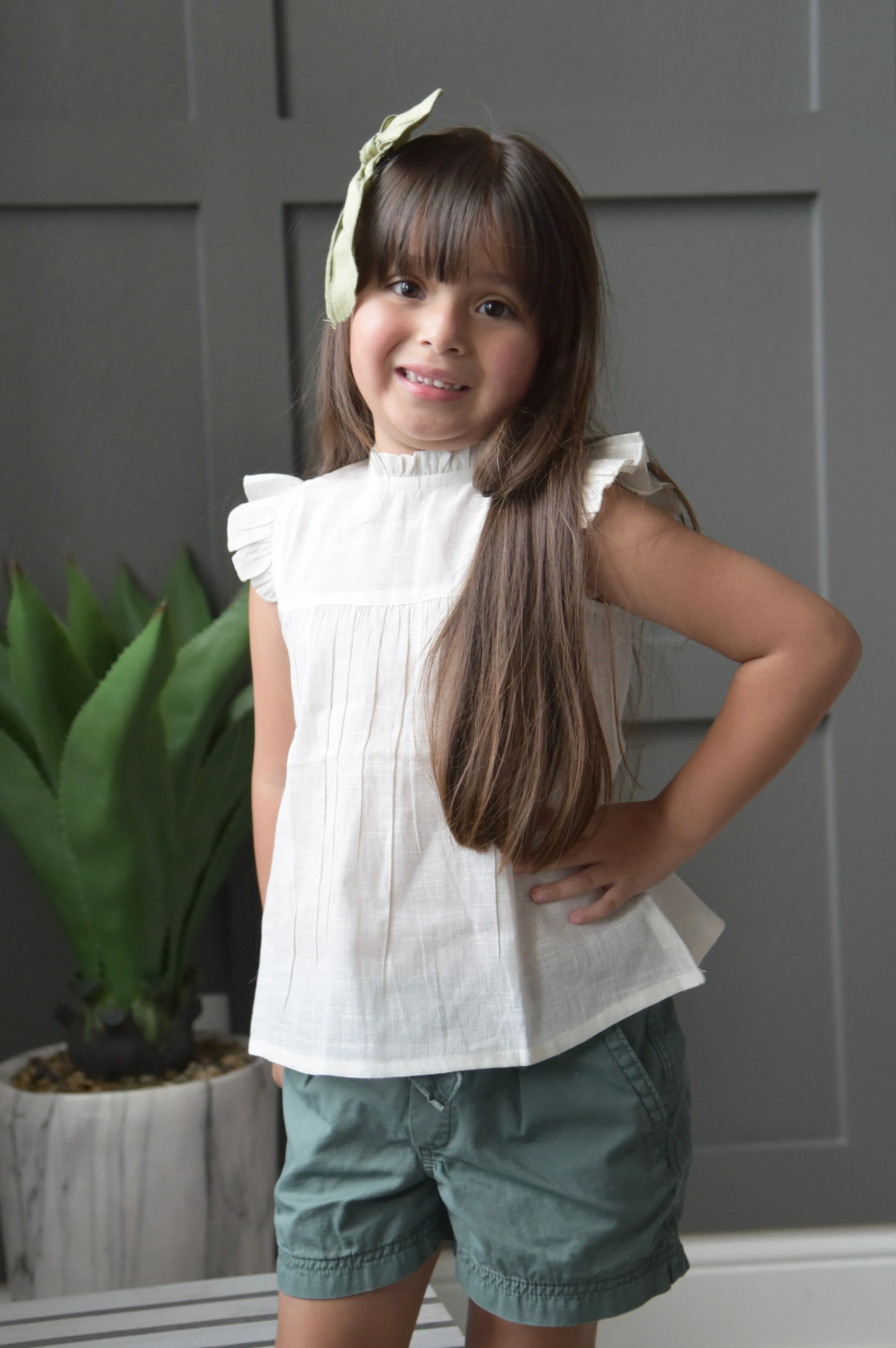 Ruffle Ivory Top