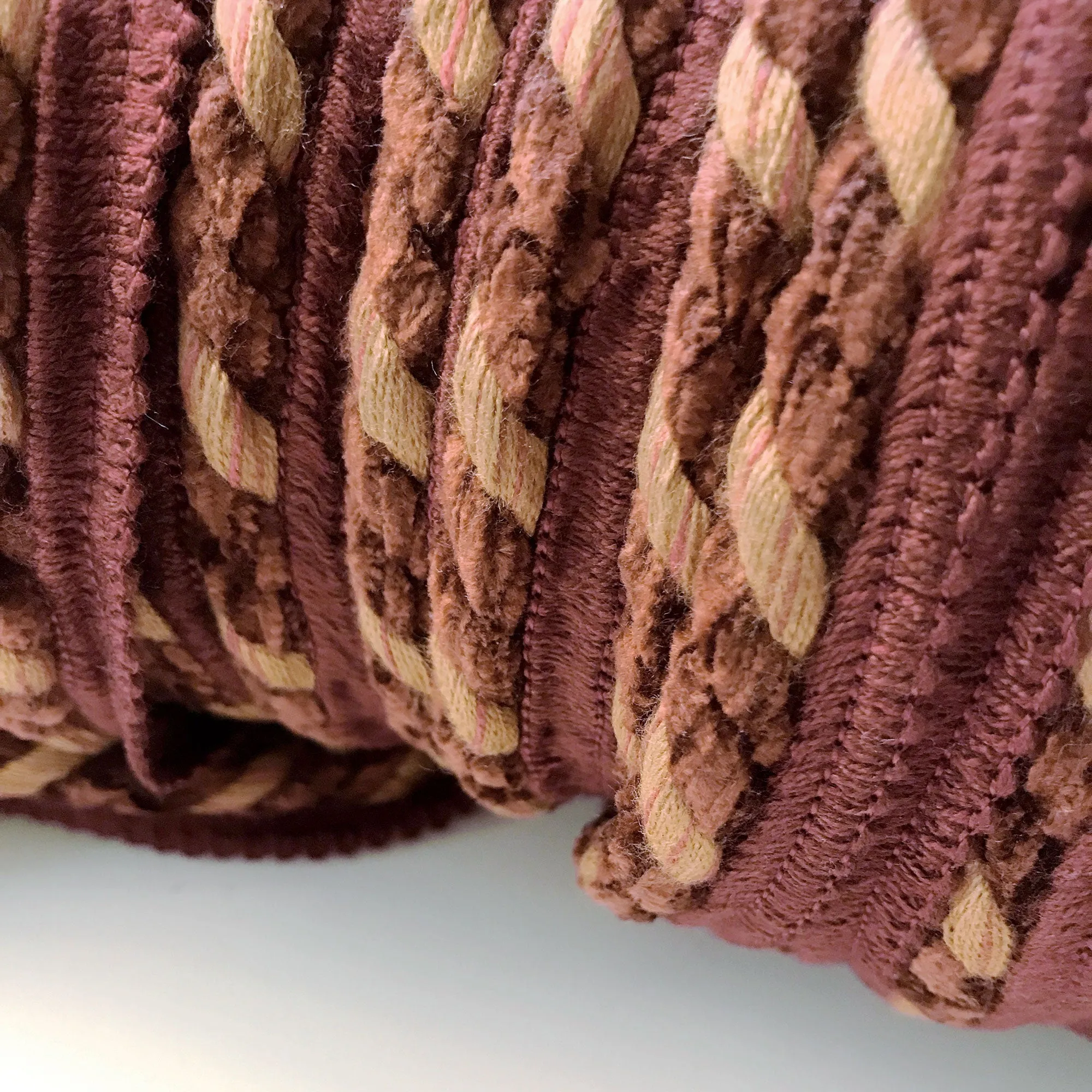 Rust and Brown High Quality Decorative Lip Cord Trim by the yard