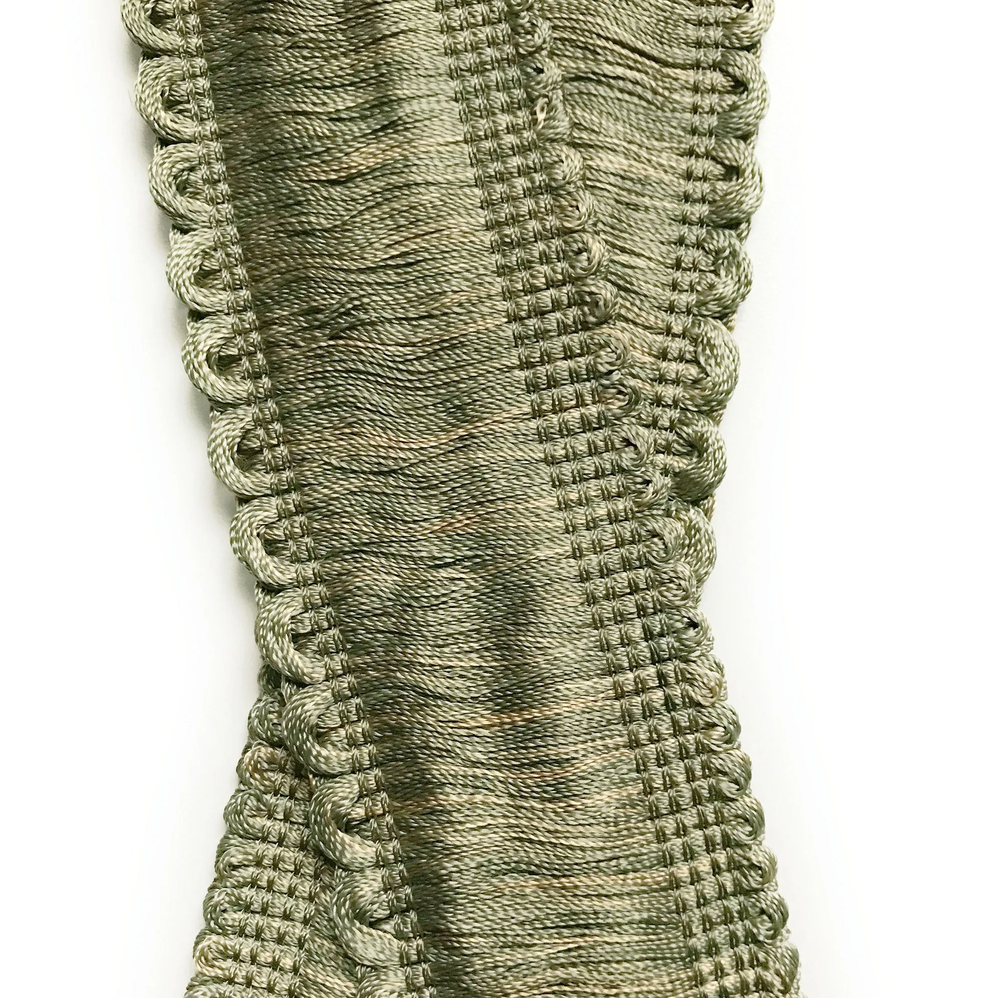 Sage and Tan High Quality Decorative Brush Fringe Trim by the yard