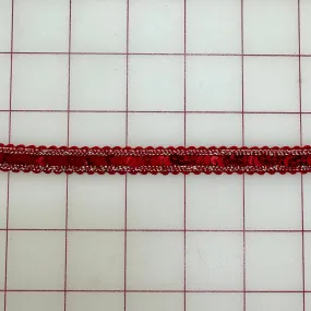 Sequin Trim - 1/2-inch Red and Silver