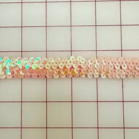 Sequin Trim - 3/4-inch Stretch Sequin Peachy-Pink Close-Out