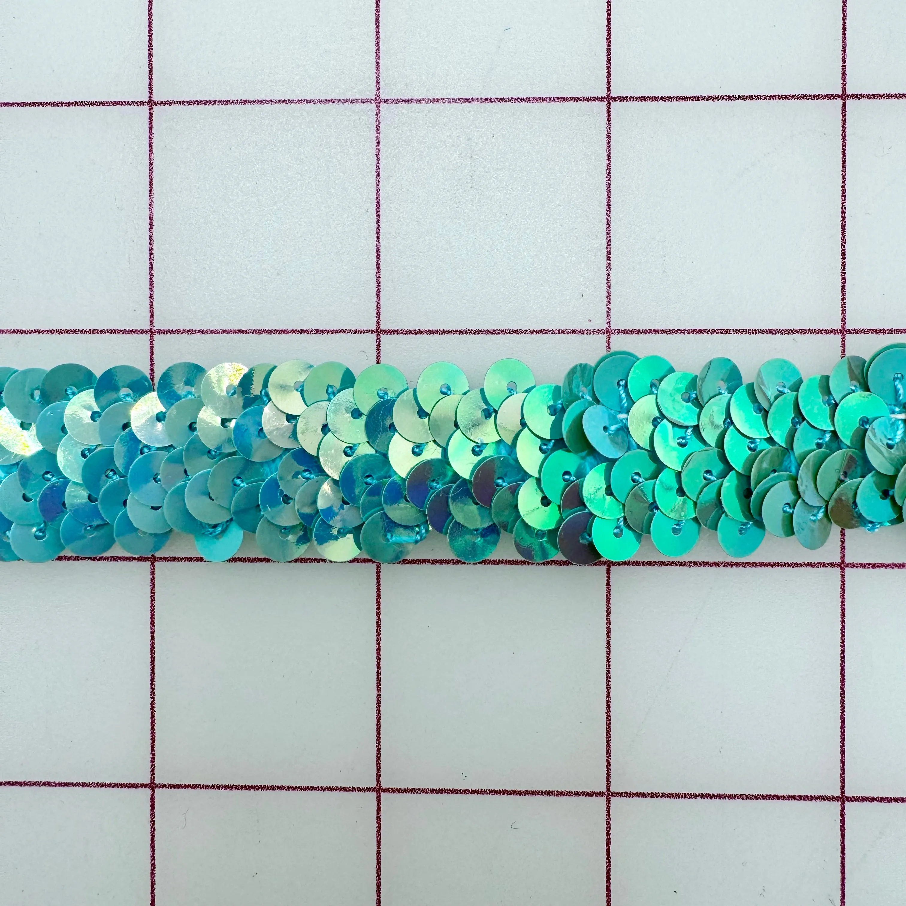 Sequin Trim - .75-inch Aqua Close-Out